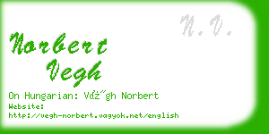 norbert vegh business card